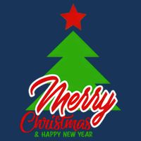 Merry Christmas & Happy New Year X Christmas Tree Drawstring Bag