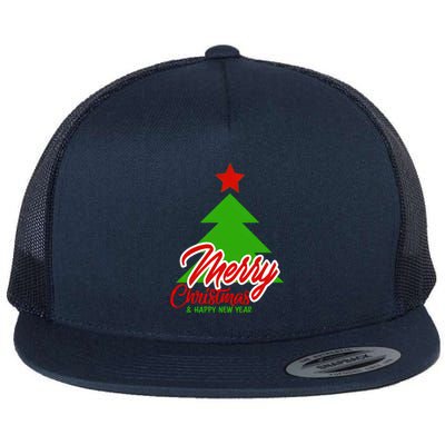 Merry Christmas & Happy New Year X Christmas Tree Flatbill Hat
