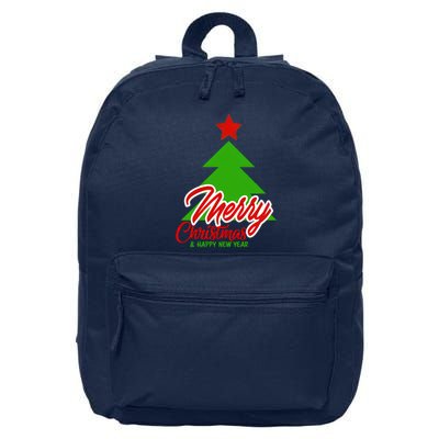 Merry Christmas & Happy New Year X Christmas Tree 16 in Basic Backpack