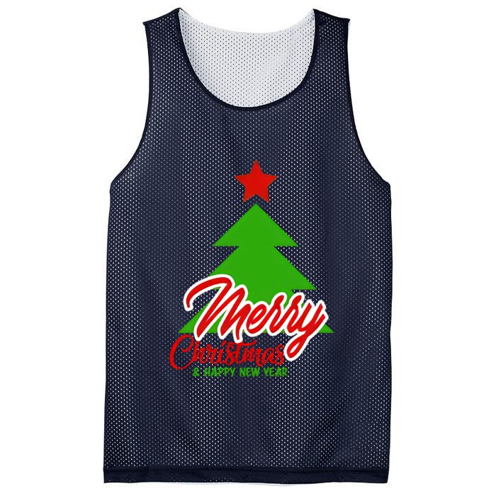 Merry Christmas & Happy New Year X Christmas Tree Mesh Reversible Basketball Jersey Tank