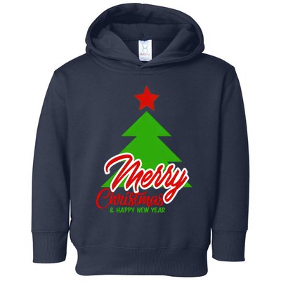 Merry Christmas & Happy New Year X Christmas Tree Toddler Hoodie