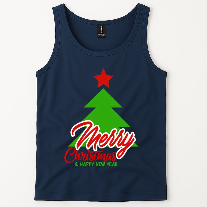 Merry Christmas & Happy New Year X Christmas Tree Tank Top