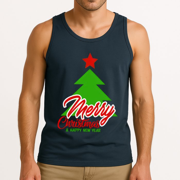 Merry Christmas & Happy New Year X Christmas Tree Tank Top