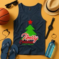 Merry Christmas & Happy New Year X Christmas Tree Tank Top