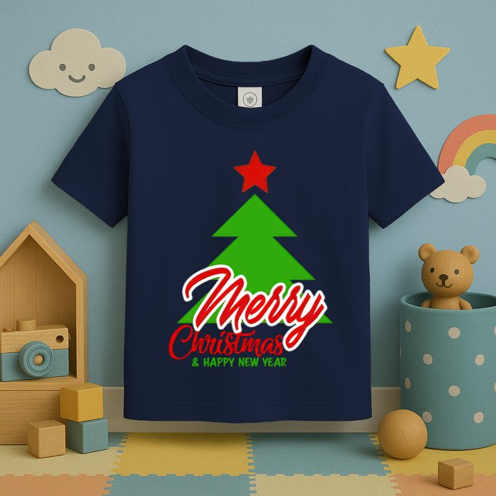 Merry Christmas & Happy New Year X Christmas Tree Toddler T-Shirt