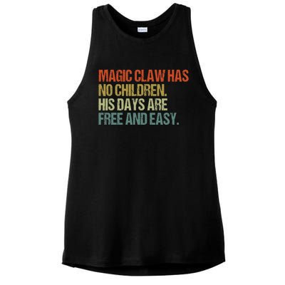 Magic Claw Has No Children His Days Are Free And Easy Ladies PosiCharge Tri-Blend Wicking Tank