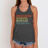 Magic Claw Has No Children His Days Are Free And Easy Women's Knotted Racerback Tank