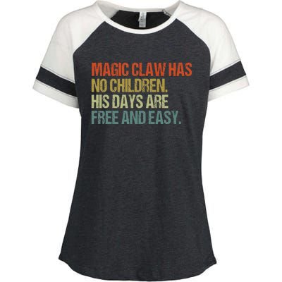 Magic Claw Has No Children His Days Are Free And Easy Enza Ladies Jersey Colorblock Tee