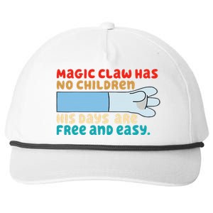 Magic Claw Has No Children His Days Are Free And Wasy Snapback Five-Panel Rope Hat