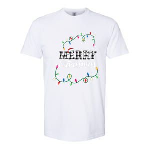 Merry Christmas Holiday Tree Lights Softstyle® CVC T-Shirt