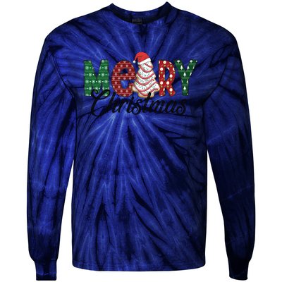 Merry Christmas Holiday Season Matching Family Group Tie-Dye Long Sleeve Shirt