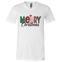 Merry Christmas Holiday Season Matching Family Group V-Neck T-Shirt