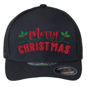 Merry Christmas Holiday Gift Flexfit Unipanel Trucker Cap