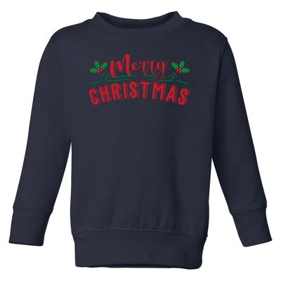 Merry Christmas Holiday Gift Toddler Sweatshirt