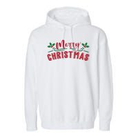 Merry Christmas Holiday Gift Garment-Dyed Fleece Hoodie