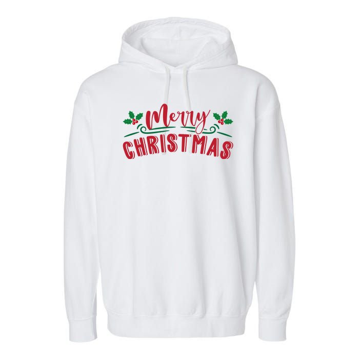 Merry Christmas Holiday Gift Garment-Dyed Fleece Hoodie