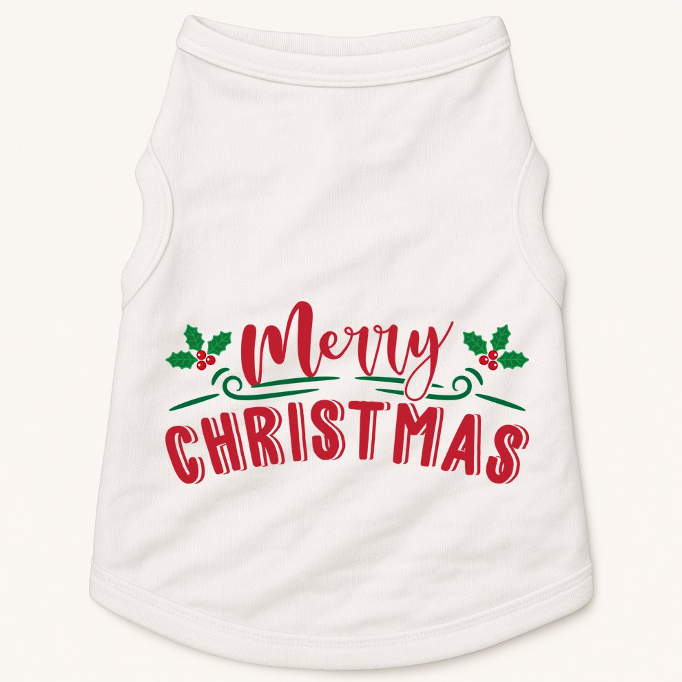 Merry Christmas Holiday Gift Doggie Tank