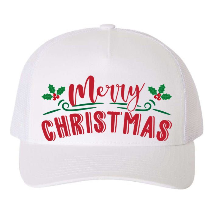 Merry Christmas Holiday Gift Yupoong Adult 5-Panel Trucker Hat