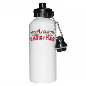 Merry Christmas Holiday Gift Aluminum Water Bottle 