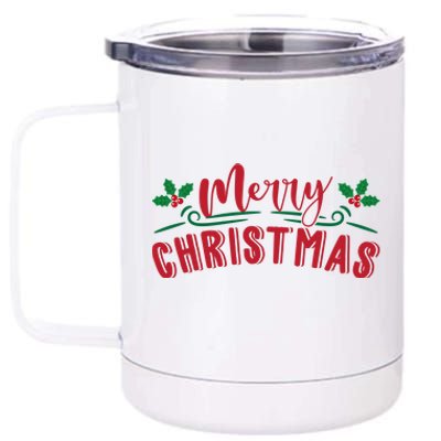 Merry Christmas Holiday Gift 12 oz Stainless Steel Tumbler Cup