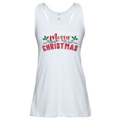 Merry Christmas Holiday Gift Ladies Essential Flowy Tank