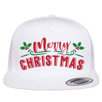 Merry Christmas Holiday Gift Flat Bill Trucker Hat