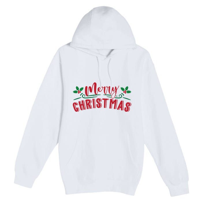 Merry Christmas Holiday Gift Premium Pullover Hoodie