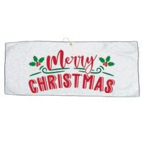 Merry Christmas Holiday Gift Large Microfiber Waffle Golf Towel