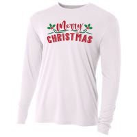 Merry Christmas Holiday Gift Cooling Performance Long Sleeve Crew