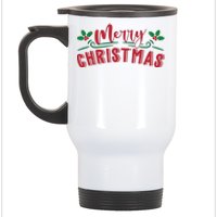 Merry Christmas Holiday Gift Stainless Steel Travel Mug