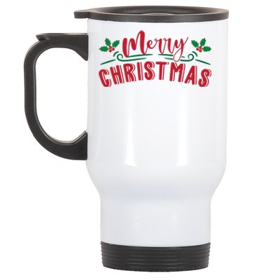 Merry Christmas Holiday Gift Stainless Steel Travel Mug