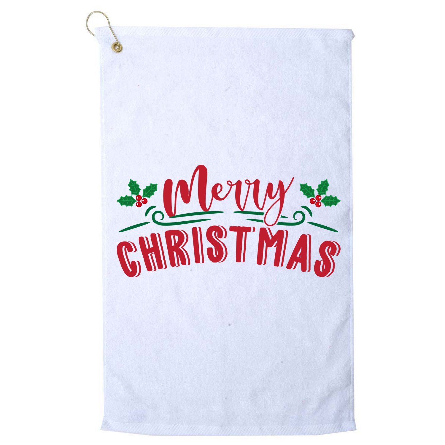 Merry Christmas Holiday Gift Golf Towel