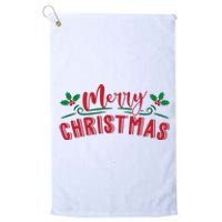 Merry Christmas Holiday Gift Platinum Collection Golf Towel