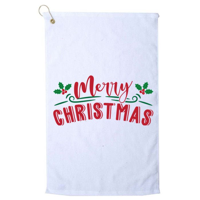 Merry Christmas Holiday Gift Platinum Collection Golf Towel