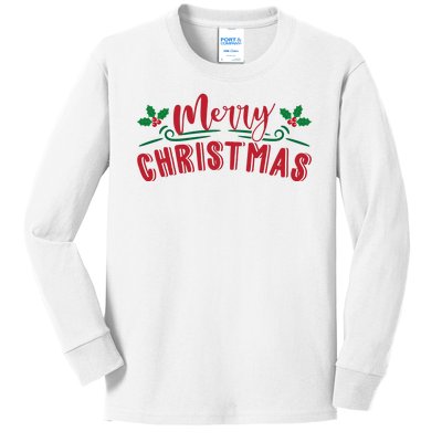 Merry Christmas Holiday Gift Kids Long Sleeve Shirt