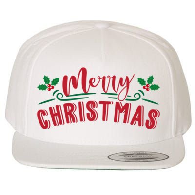 Merry Christmas Holiday Gift Wool Snapback Cap