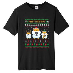 Merry Christmas Hamster Ugly Sweater Cute Hamster Elf Santa Meaningful Gift Tall Fusion ChromaSoft Performance T-Shirt