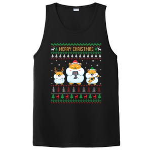 Merry Christmas Hamster Ugly Sweater Cute Hamster Elf Santa Meaningful Gift PosiCharge Competitor Tank