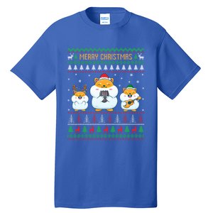 Merry Christmas Hamster Ugly Sweater Cute Hamster Elf Santa Meaningful Gift Tall T-Shirt