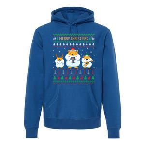 Merry Christmas Hamster Ugly Sweater Cute Hamster Elf Santa Meaningful Gift Premium Hoodie