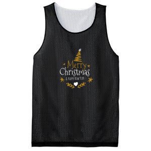 Merry Christmas Happy Holiday Happy New Year Xmas Tree Mesh Reversible Basketball Jersey Tank