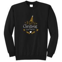 Merry Christmas Happy Holiday Happy New Year Xmas Tree Tall Sweatshirt