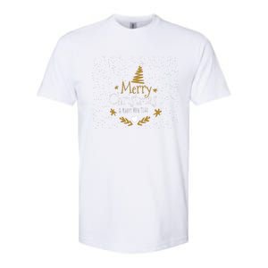 Merry Christmas Happy Holiday Happy New Year Xmas Tree Softstyle CVC T-Shirt