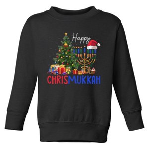 Merry Chrismukkah Happy Christmas Hanukkah Toddler Sweatshirt