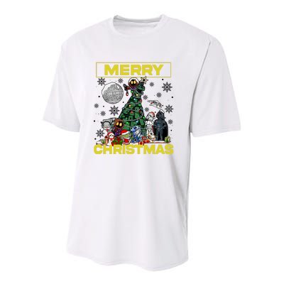 Merry Christmas Happy Holiday Season Youth Performance Sprint T-Shirt