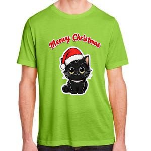 Meowy Christmas Holiday Cat Kitten Kitty Adult ChromaSoft Performance T-Shirt