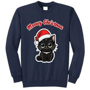 Meowy Christmas Holiday Cat Kitten Kitty Sweatshirt