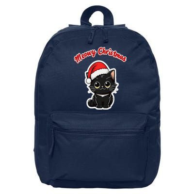 Meowy Christmas Holiday Cat Kitten Kitty 16 in Basic Backpack