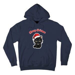 Meowy Christmas Holiday Cat Kitten Kitty Tall Hoodie