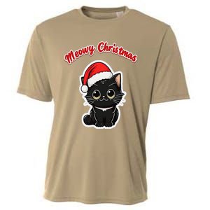 Meowy Christmas Holiday Cat Kitten Kitty Cooling Performance Crew T-Shirt